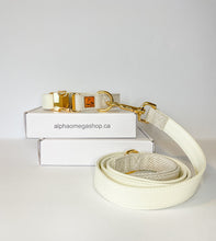 Charger l'image dans la galerie, Duo Collier et Laisse en Cuir Vegan et Chanvre - Collection Alpha Oméga