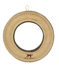 Charger l'image dans la galerie, Anneau de jeu en cuir et laine pour chiens – tall tails – 7"