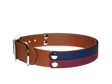 Charger l'image dans la galerie, Collier en cuir végétalien 3 tons pour chien - élégance et confort | vgan dog