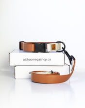 Charger l'image dans la galerie, Duo Collier et Laisse en Cuir Vegan et Chanvre - Collection Alpha Oméga