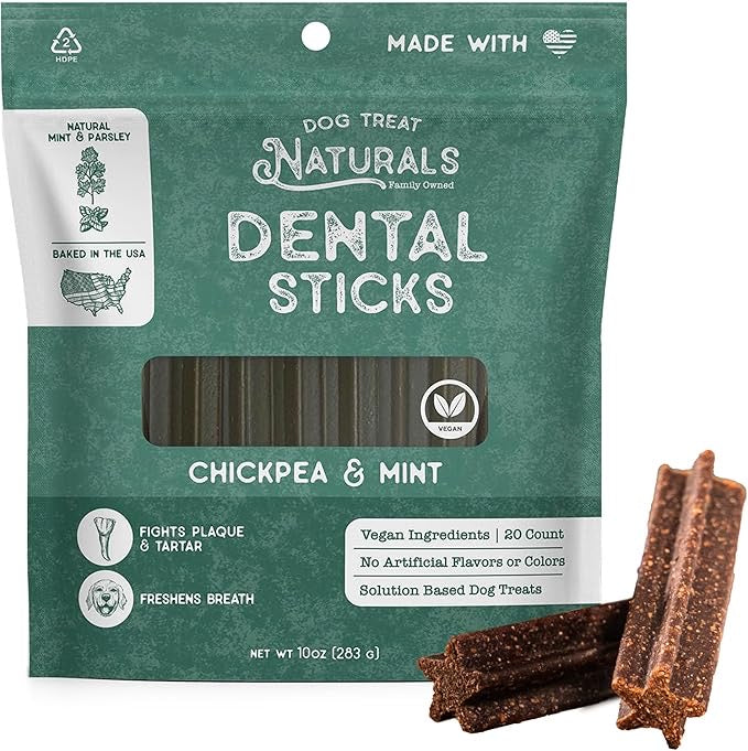 Bâtonnets dentaires menthe, 10oz - Dog Treat Naturalsh