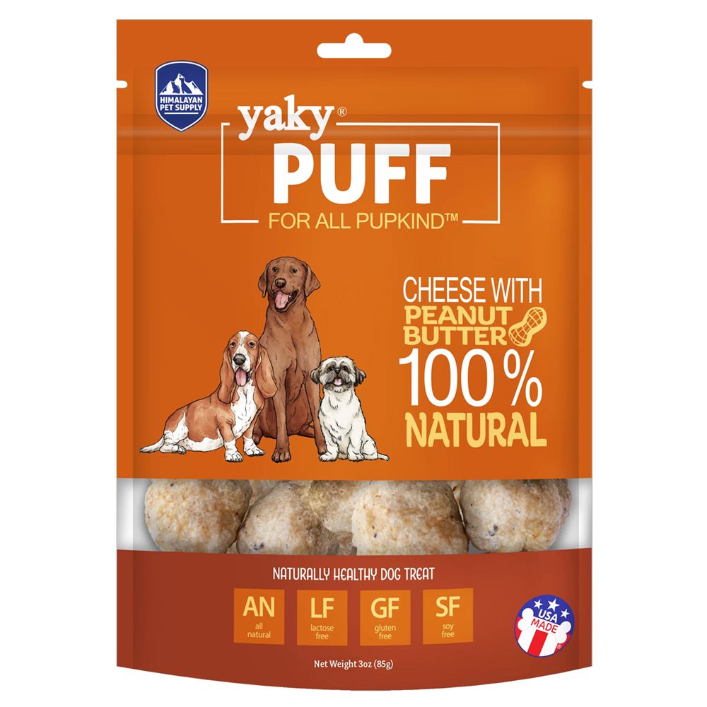 Puff de Yak au Beurre d'Arachide pour Chien - Himalayan Dog Chew® - 3oz